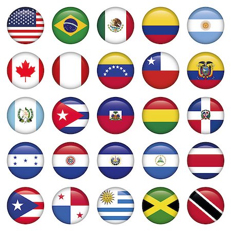 simsearch:400-04163123,k - American Flags Round Icons, Zip includes 300 dpi JPG, Illustrator CS, EPS10. Vector with transparency. Photographie de stock - Aubaine LD & Abonnement, Code: 400-06849823