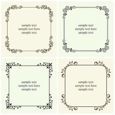 Set of decorative text frames Stock Photo - Budget Royalty-Free & Subscription, Code: 400-06849874