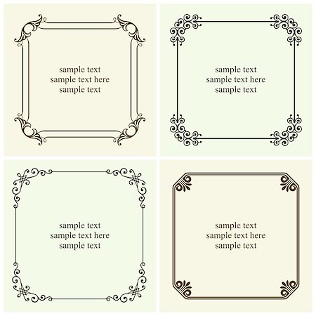Set of decorative text frames Stock Photo - Budget Royalty-Free & Subscription, Code: 400-06849873
