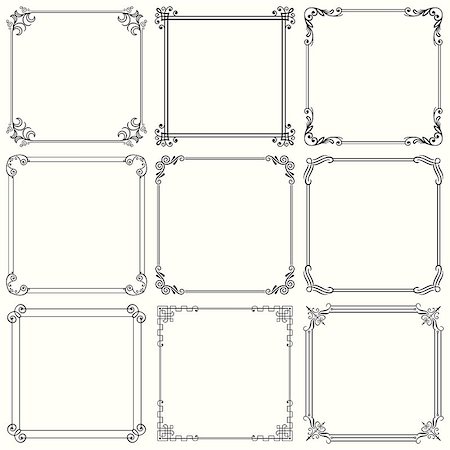 simsearch:400-06850003,k - Set of decorative frames (set 28) Stock Photo - Budget Royalty-Free & Subscription, Code: 400-06849887