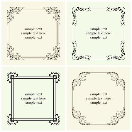 Set of decorative text frames Stock Photo - Budget Royalty-Free & Subscription, Code: 400-06849880
