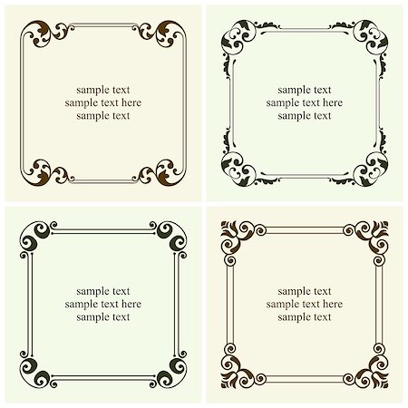 Set of decorative text frames Stock Photo - Budget Royalty-Free & Subscription, Code: 400-06849883