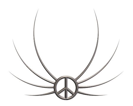 simsearch:400-06419591,k - pacific symbol with thorns - 3d illustration Photographie de stock - Aubaine LD & Abonnement, Code: 400-06854030