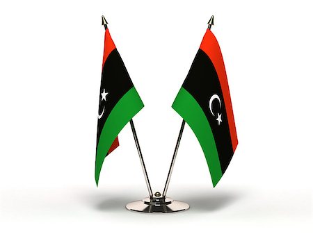 simsearch:400-06464644,k - Miniature Flag of Libya (Isolated with clipping path) Photographie de stock - Aubaine LD & Abonnement, Code: 400-06854225