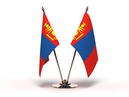 simsearch:400-07294159,k - Miniature Flag of Mongolia (Isolated with clipping path) Stock Photo - Budget Royalty-Free & Subscription, Code: 400-06854227