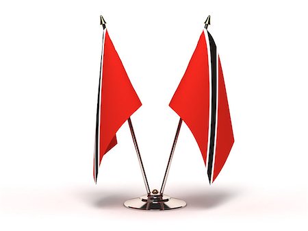 simsearch:400-07294159,k - Miniature Flag of Trinidad and Tobago (Isolated with clipping path) Stock Photo - Budget Royalty-Free & Subscription, Code: 400-06854231