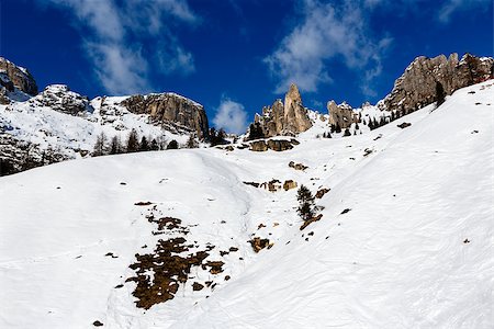simsearch:400-07309469,k - Rocky Mountains on the Ski Resort of Arabba, Dolomites Alps, Italy Stock Photo - Budget Royalty-Free & Subscription, Code: 400-06854302