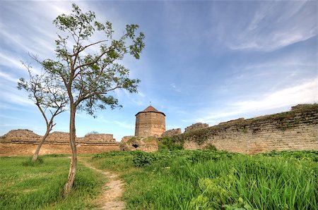 simsearch:400-08431858,k - Citadel on the Dniester estuary. Old fortress in town Bilhorod-Dnistrovski, Odessa region. The South of Ukraine Foto de stock - Super Valor sin royalties y Suscripción, Código: 400-06854568