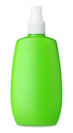 Green spray bottle isolated on white with clipping path Photographie de stock - Aubaine LD & Abonnement, Code: 400-06854786
