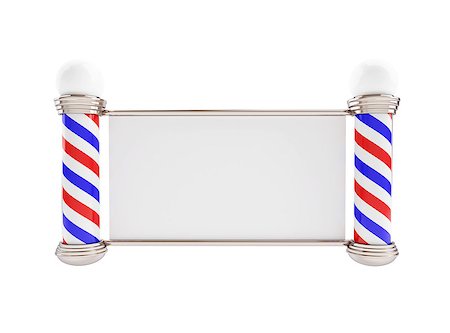 simsearch:400-08955424,k - Barber Pole 3d Illustrations on a white background Stock Photo - Budget Royalty-Free & Subscription, Code: 400-06854945