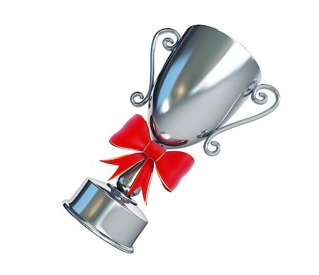 simsearch:400-05109180,k - gift silver trophy cup 3d Illustrations on a white background Stockbilder - Microstock & Abonnement, Bildnummer: 400-06854987