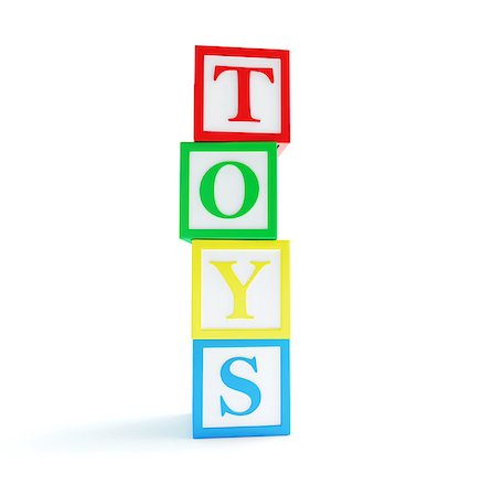 simsearch:400-06527572,k - alphabet cube toys 3d Illustrations on a white background Stock Photo - Budget Royalty-Free & Subscription, Code: 400-06855053
