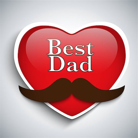 father cartoon - Vector - Happy Father Day Mustache Love Stock Photo - Budget Royalty-Free & Subscription, Code: 400-06855094