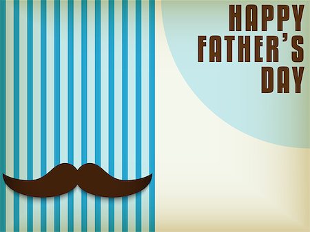 father cartoon - Vector - Happy Father Day Mustache Love Photographie de stock - Aubaine LD & Abonnement, Code: 400-06855095