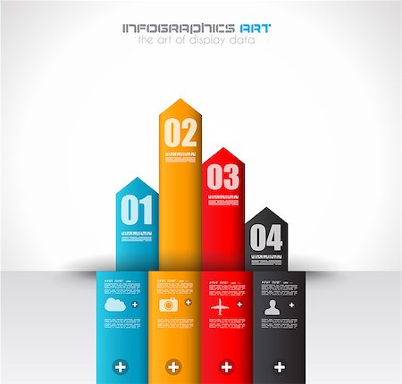 simsearch:400-06855104,k - Infographic design template with paper tags. Ideal to display information, ranking and statistics with orginal and modern style. Stockbilder - Microstock & Abonnement, Bildnummer: 400-06855111