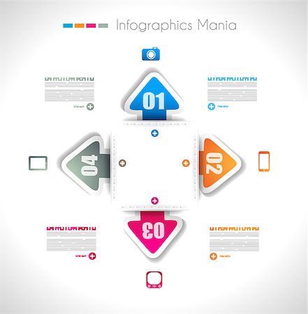 simsearch:400-06855104,k - Infographic design template with paper tags. Ideal to display information, ranking and statistics with orginal and modern style. Stockbilder - Microstock & Abonnement, Bildnummer: 400-06855174