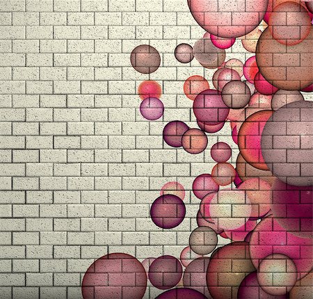 3d mosaic tile brick wall with pink bubble pattern Stockbilder - Microstock & Abonnement, Bildnummer: 400-06855270