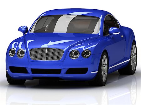 simsearch:400-09095003,k - Blue powerful car concept model on a white background Stockbilder - Microstock & Abonnement, Bildnummer: 400-06855557
