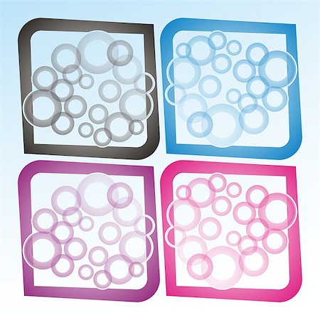 Four abstract colorful windows icons with colorful bubbles Stock Photo - Budget Royalty-Free & Subscription, Code: 400-06856270