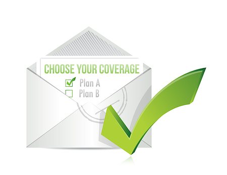 choose your coverage by mail. illustration design over white Photographie de stock - Aubaine LD & Abonnement, Code: 400-06856338