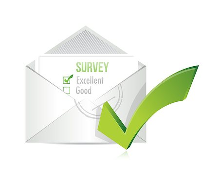 examination good mark - survey by mail. checkbox letter illustration design over white Stock Photo - Budget Royalty-Free & Subscription, Code: 400-06856381