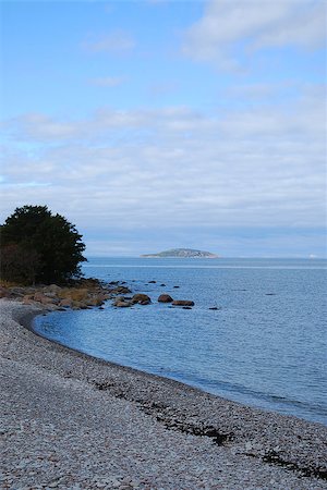 Blue island at Baltic Sea . From the island Oland at  Baltic Sea in  Sweden. Foto de stock - Super Valor sin royalties y Suscripción, Código: 400-06856624