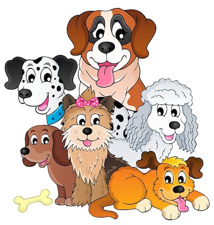 Image with dog topic 8 - eps10 vector illustration. Photographie de stock - Aubaine LD & Abonnement, Code: 400-06856659