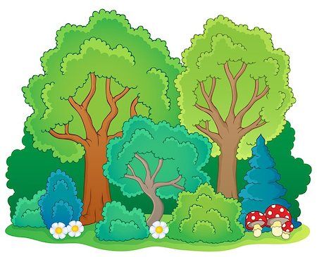 Tree theme image 5 - eps10 vector illustration. Stock Photo - Budget Royalty-Free & Subscription, Code: 400-06856661