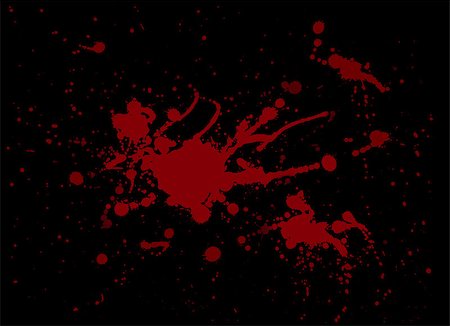 red blood splash painting on Black color Stock Photo - Budget Royalty-Free & Subscription, Code: 400-06857704