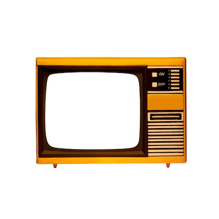 old frame television with isolated screen Stock Photo - Budget Royalty-Free & Subscription, Code: 400-06857700
