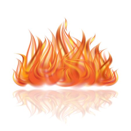 flame energy - Fire on white background. Vector illustration Stock Photo - Budget Royalty-Free & Subscription, Code: 400-06858099