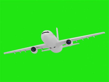 simsearch:400-04820617,k - On a green screen white passenger airliner. Picture from the same footage 1920x1080 Foto de stock - Super Valor sin royalties y Suscripción, Código: 400-06858733