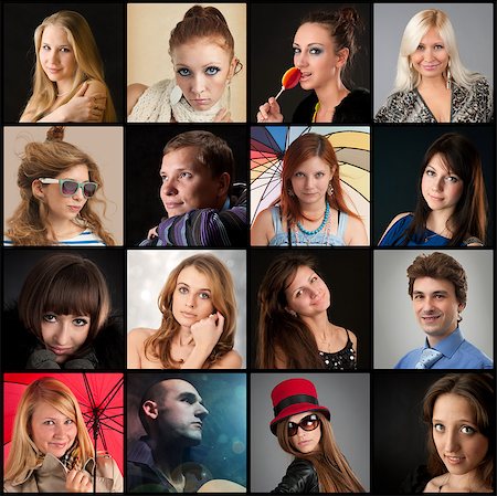 Collection of portraits Stock Photo - Budget Royalty-Free & Subscription, Code: 400-06859019