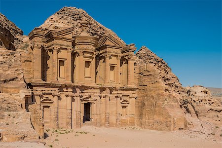 The Monastery  Al Deir in nabatean petra jordan middle east Photographie de stock - Aubaine LD & Abonnement, Code: 400-06859349