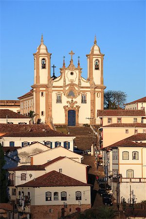 simsearch:400-04960546,k - view of the igreja de nossa senhora do carmo of the unesco world heritage city of ouro preto in minas gerais brazil Stock Photo - Budget Royalty-Free & Subscription, Code: 400-06859382