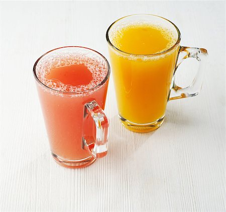 full breakfast - Freshly squeezed orange and red grapefruit juice Stock Photo - Budget Royalty-Free & Subscription, Code: 400-06859677