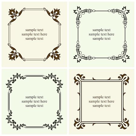 Set of decorative text frames Stock Photo - Budget Royalty-Free & Subscription, Code: 400-06850004