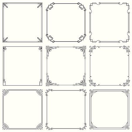 simsearch:400-06850003,k - Set of decorative frames (set 32) Stock Photo - Budget Royalty-Free & Subscription, Code: 400-06850009