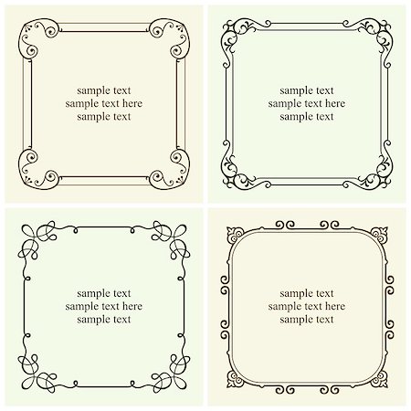 Set of decorative text frames Stock Photo - Budget Royalty-Free & Subscription, Code: 400-06850000