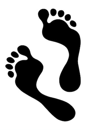 Two black man footprints isolated on white Stock Photo - Budget Royalty-Free & Subscription, Code: 400-06850182