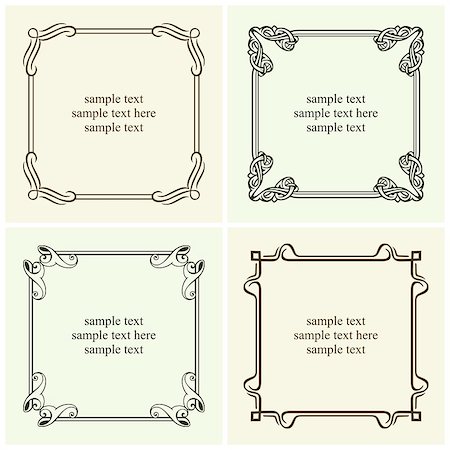 Set of decorative text frames Stock Photo - Budget Royalty-Free & Subscription, Code: 400-06850257