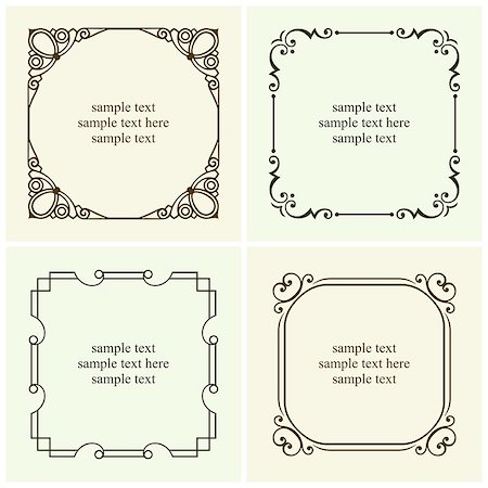Set of decorative text frames Stock Photo - Budget Royalty-Free & Subscription, Code: 400-06850252