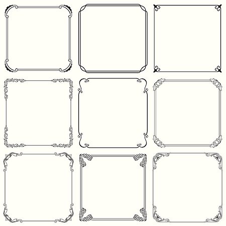 simsearch:400-06850003,k - Set of decorative frames (set 36) Stock Photo - Budget Royalty-Free & Subscription, Code: 400-06850265