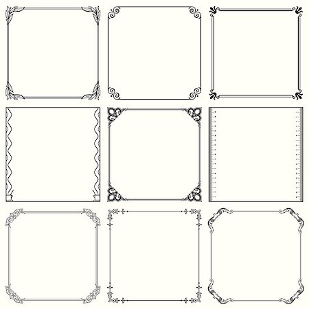 simsearch:400-06850003,k - Set of decorative frames (set 37) Stock Photo - Budget Royalty-Free & Subscription, Code: 400-06850266