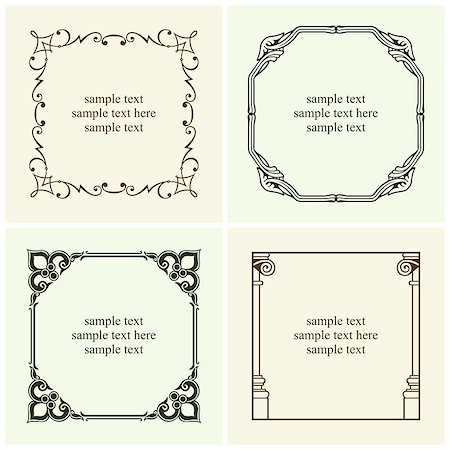 Set of decorative text frames Stock Photo - Budget Royalty-Free & Subscription, Code: 400-06850387