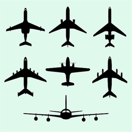 simsearch:400-09116929,k - Set of airplanes Stockbilder - Microstock & Abonnement, Bildnummer: 400-06850398