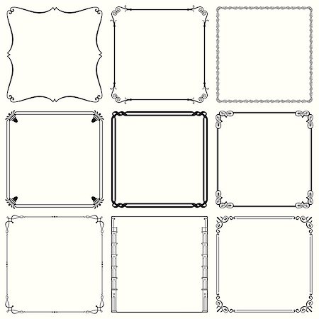 simsearch:400-06850003,k - Set of decorative frames (set 40) Stock Photo - Budget Royalty-Free & Subscription, Code: 400-06850391