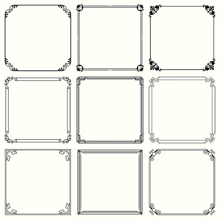 simsearch:400-06850003,k - Set of decorative frames (set 41) Stock Photo - Budget Royalty-Free & Subscription, Code: 400-06850404