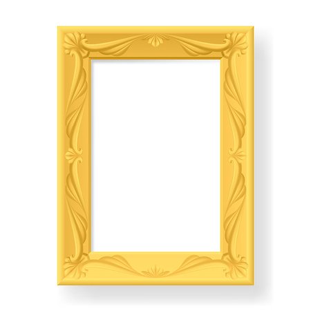 simsearch:400-06515057,k - Wooden frame for photos. Illustration on white background for design Stock Photo - Budget Royalty-Free & Subscription, Code: 400-06850634