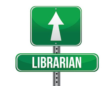 librarian road sign illustration design over a white background Stock Photo - Budget Royalty-Free & Subscription, Code: 400-06850693